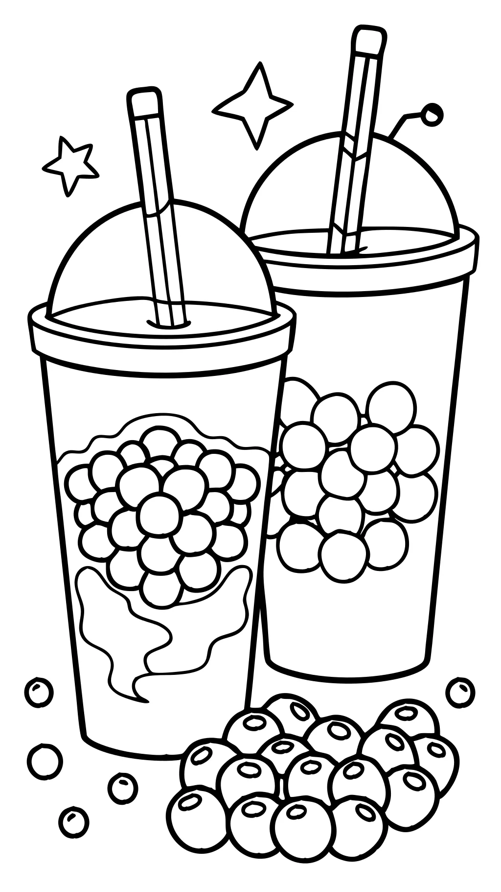 bubble tea coloring pages